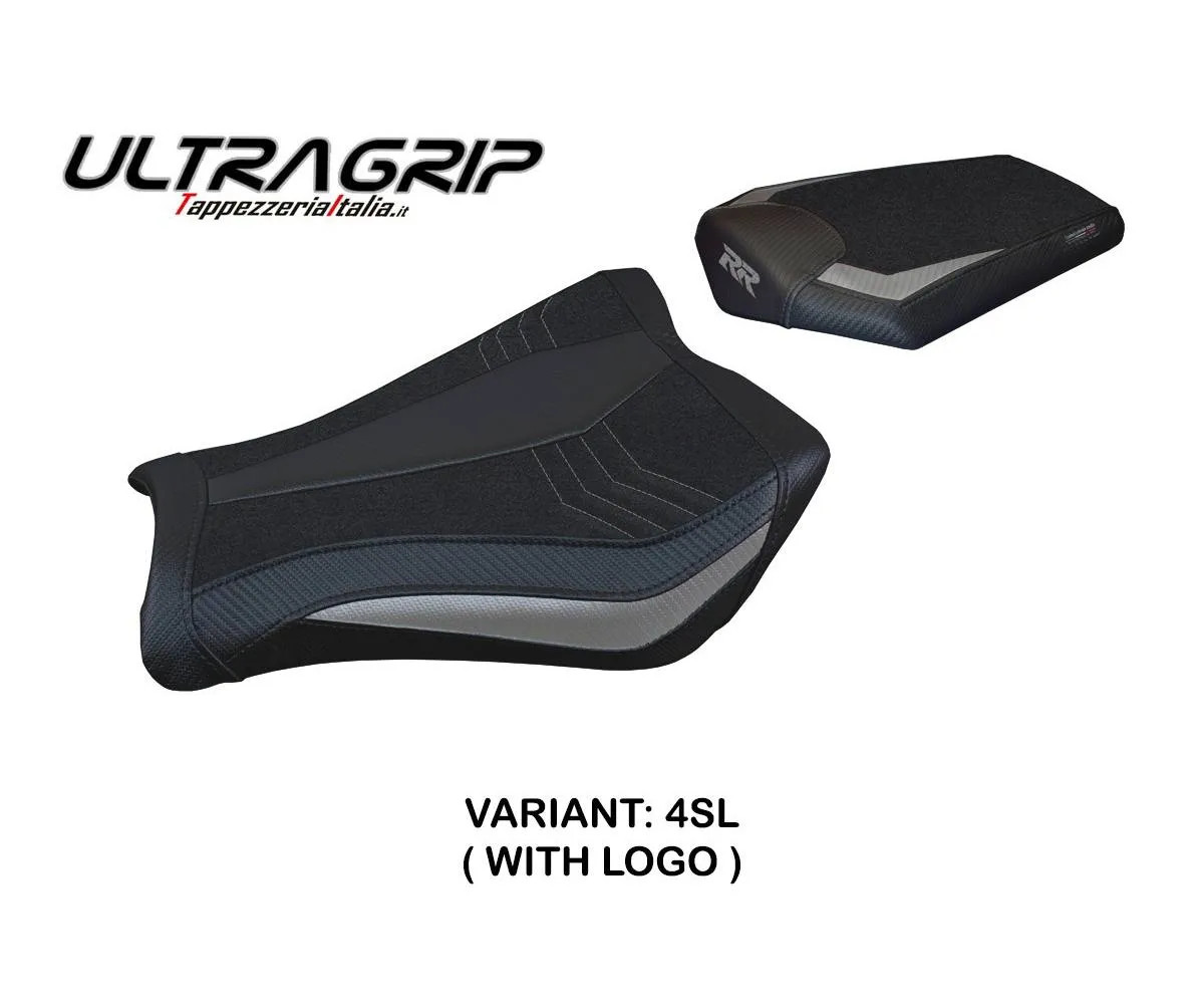 Seat cover Janela UGrip Silver + logo Tpz compatible HONDA CBR 1000RR 2008 2011