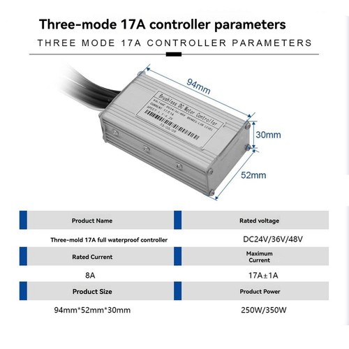 Contrôleur de Vélo Électrique à Trois Modes 17 A 24 V/36 V/48 V avec Écran 9864 - Bild 7 von 10