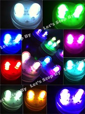 10 SUPERBRIGHT Premium DOUBLE LED Submersible Feather Party Wedding Tea Light