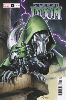 One World Under Doom Comic 1 First Print Cover B Crain Doomasaur Variant 2025