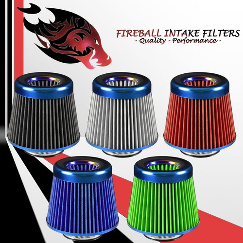 3" Reusable High Flow Performance Cold Air Intake Filter Kit Silver For Subaru - Foto 12 di 13
