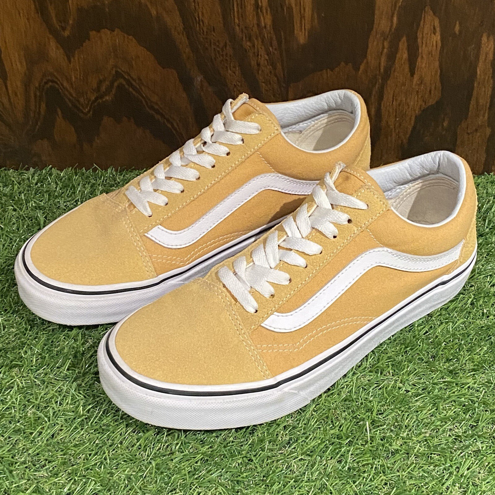 Vans Old Skool Skateboarding Low Sneakers Yellow / US Size Mens 6.5 Womens 8