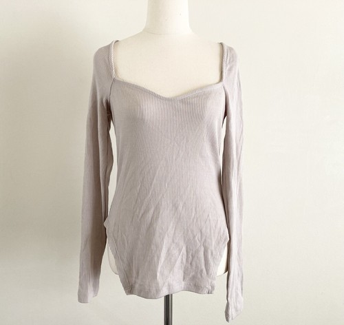 KOOKAI SIZE10 SILVER GREY ASTER MERINO WOOL TOP Long Sleeve New With Tag - Picture 4 of 9