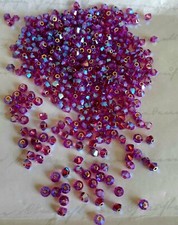 Swarovski 5328 3mm bicone beads, Fuchsia AB2X 36pcs