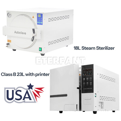 18L/23L Class N/B Dental Autoclave Steam Sterilizer Medical Sterilization US