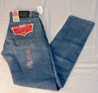 Levi s 511 Performance Slim Denim Jeans Women s Size 29X29 Stretch Medium Wash