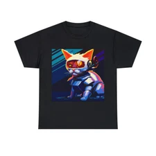 Vintage Style Video Game T Shirt Cat Pet Lover Gift Retro Graphic Tee Colorful