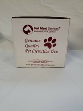 Best Friend Services Mia Paws Pet Urn slate color size med. New lot 1650