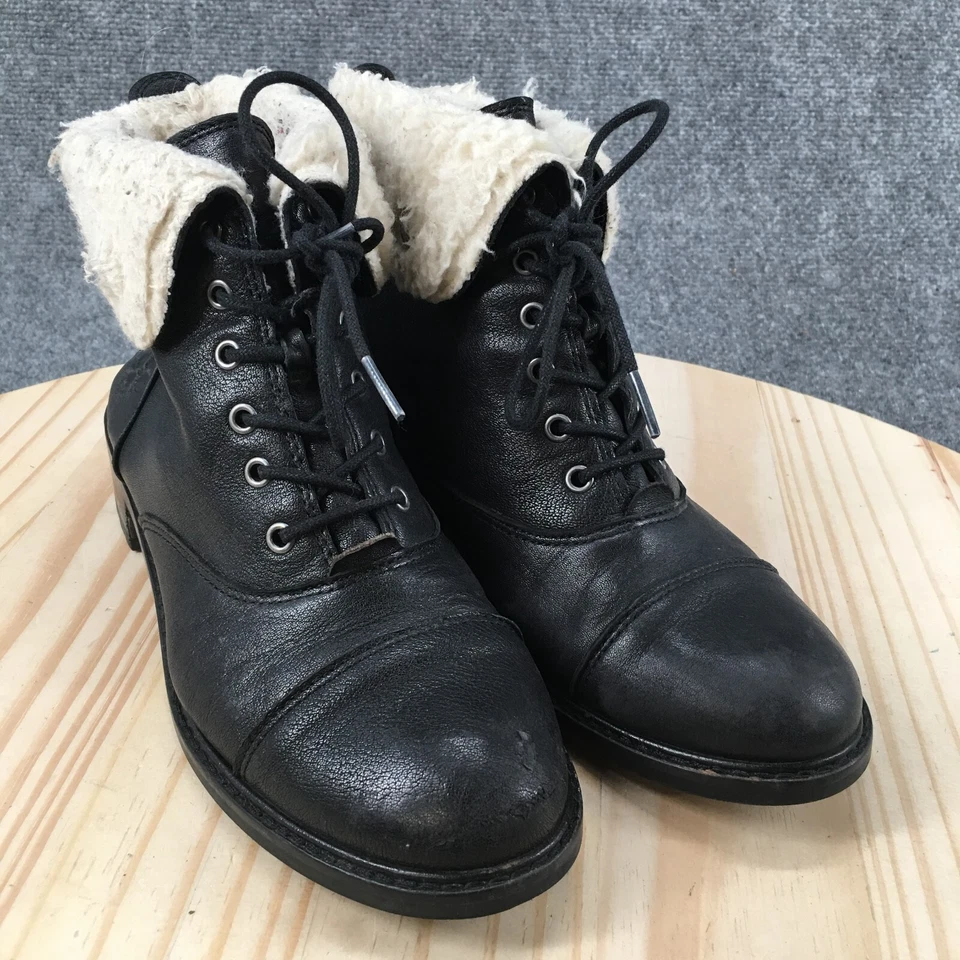 Patricia Nash Botas Mujer 8M Lia 2 Botín Negro Plegable Con Cordones Comodidad Foto 3 de 4