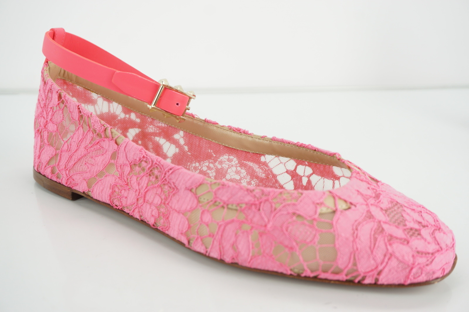 New Valentino Rosa Lace Ankle Strap Ballerina Flats Flats Ballerina Taglia 37 NIB 975 45bee6 New Valentino Rosa Lace Ankle Strap Ballerina Flats Flats Ballerina Taglia 37 NIB 975 45bee6