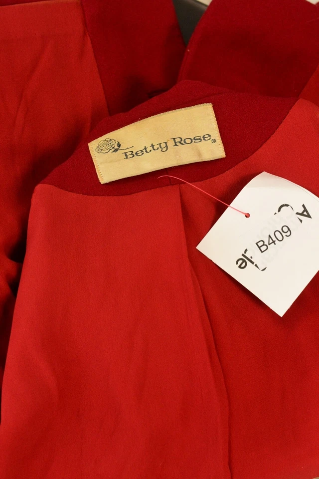 Blazer de lana ajustado Betty Rose vintage años 50 bordado peplum chaqueta talla S para mujer Foto 4 de 4