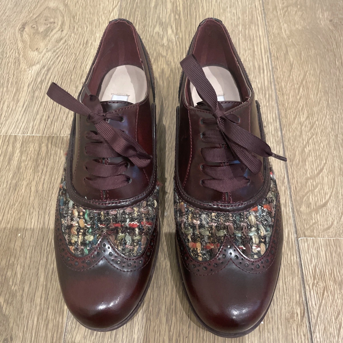Clarks oxblood cheap brogues