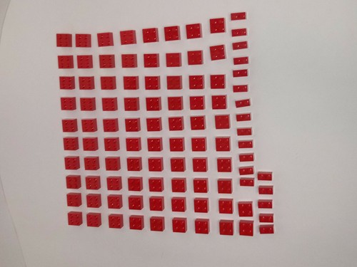 100 piece lot Lego red 2 by 2 and 1 by 2. bricks great for train MOCS WYSIWYG - Picture 12 of 12