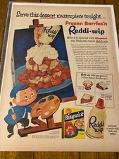 1954 Reddi Wip Frozen Berries Dessert Dairy ad