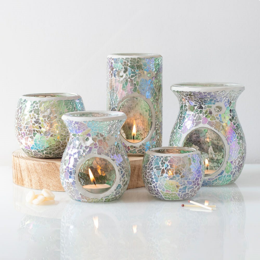 Crackle Glass Candle/Oil Burners eBay