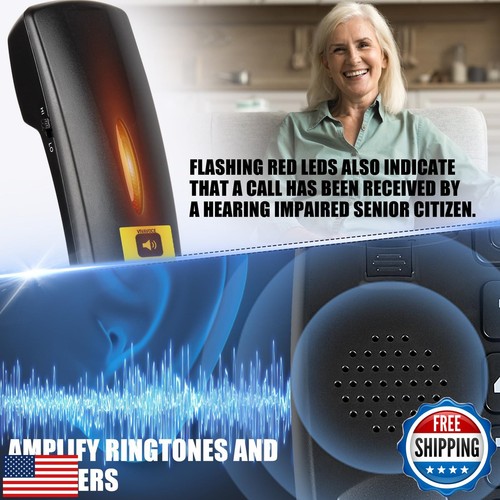 VDTG Big Button Phone for Seniors, Corded Landline Telephone with Speaker and - Zdjęcie 5 z 5