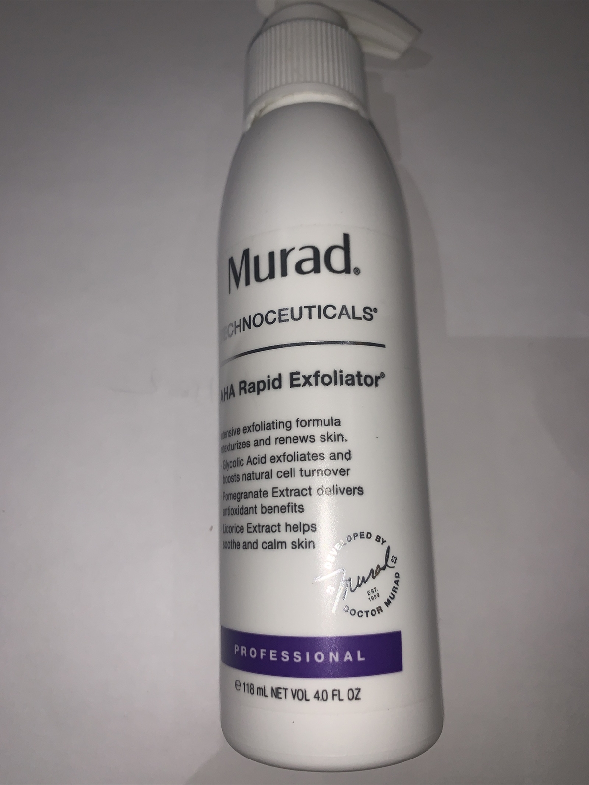 Sales Murad Age Reform AHA Rapid Exfoliator 118ml 4oz Pro NEW