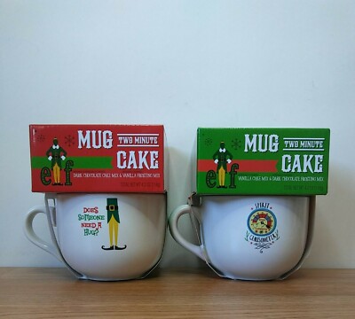 Elf Two Minute Mug Cake Lot of 2 Vanilla and Dark Chocolate Cake Mix Frosting