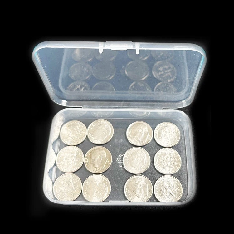 6x Small Plastic Clear Transparent Container Case Storage Box 88x60MM - Image 3 of 4