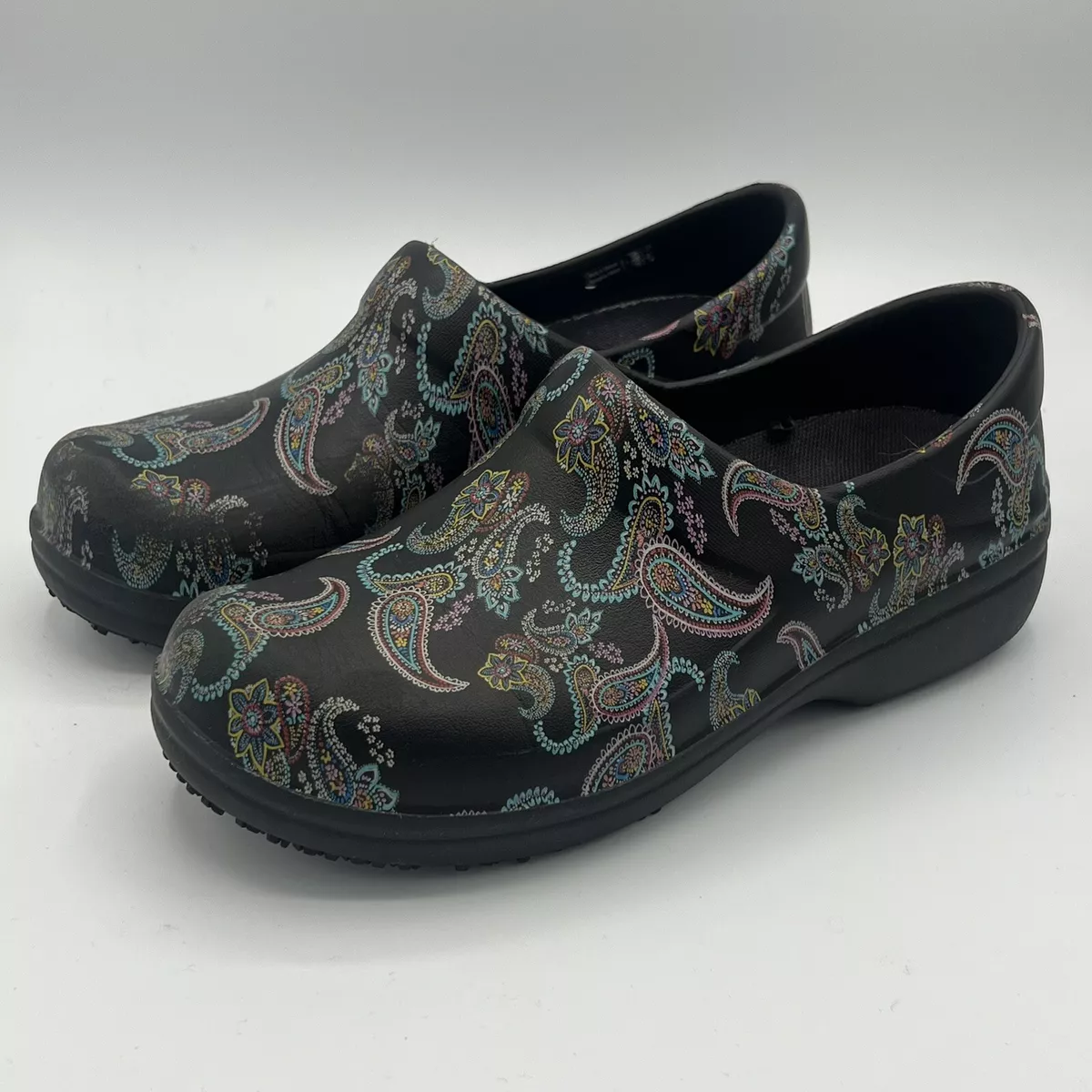 Crocs Clogs Neria Pro II Womens US Size 8 Paisley Print