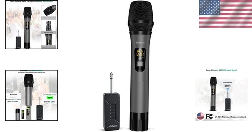 Portable Wireless Microphone with Rechargeable Receiver and Real-Time Display - Picture 2 of 10