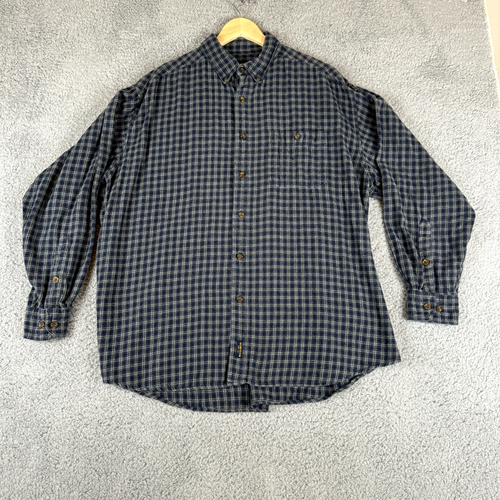 Woolrich Shirt Mens XL Blue Green Check Flannel Gorpcore Streetwear Cabincore