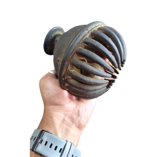 Alte antike Eisen / Bronze handgeschmiedet großer Elefantenhals hängend große Glocke um 1800