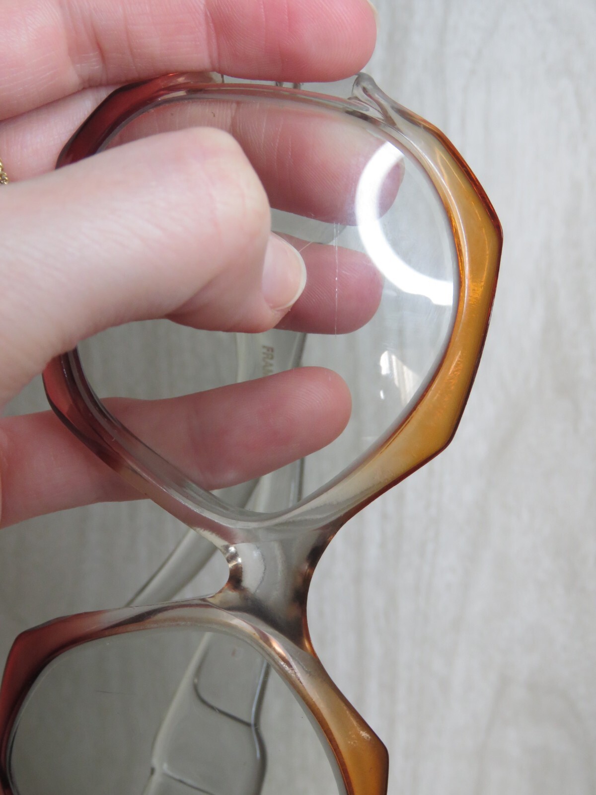 VTG Renauld Red Orange Gradient Octagonal Sunglas… - image 10