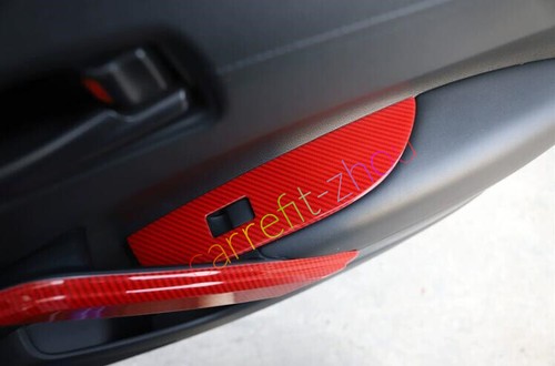 RED Carbon ABS Interior Accessories Cover Trim For Toyota Corolla Cross 2022 23 - Picture 8 of 12