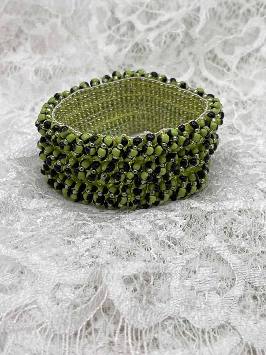 Green glass shop bracelet