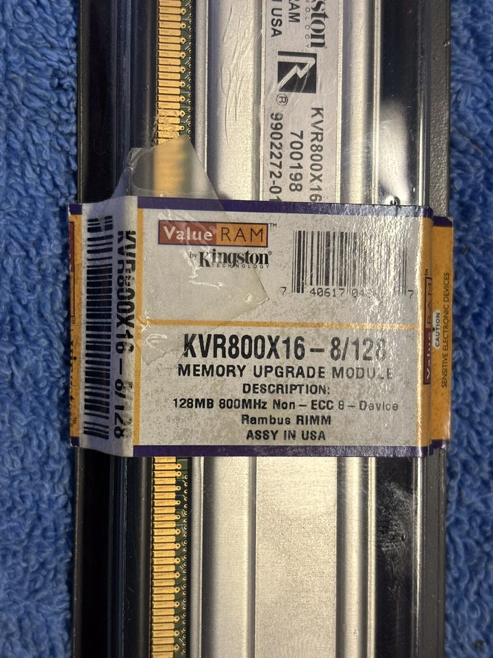Kingston KVR800X16-8/128 128MB Non-ECC RDRAM PC800 800 Mhz - Image 2 of 4
