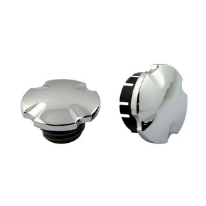 1 Pair Malteser Style Petrol Cap Chrome 