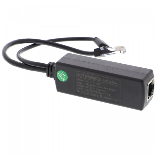 UCTRONICS PoE-Splitter USB-C 5V, IEEE 802.3af 1GB / 1000mbps - Zdjęcie 4 z 5