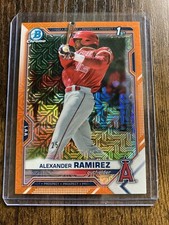 2021 1st Bowman Chrome Alexander Ramirez Orange Mojo Refractor /25 Angels BCP145