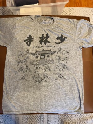 Juhua Shaolin Temple Real Vintage Soft T-Shirt L Gray Retro Vintage Hipster