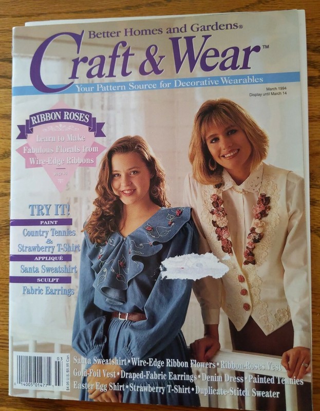 Better Homes and Gardens Craft & Wear Magazine 4/1994 Embroidery Paints Applique