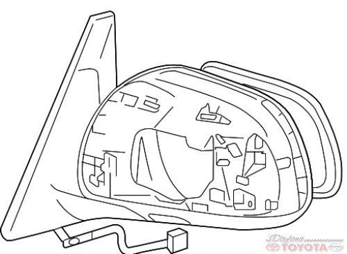 OEM TOYOTA RAV4 OUTER REAR VIEW MIRROR  PASSENGER FITS 2015-2018 LTD,XLE,SE