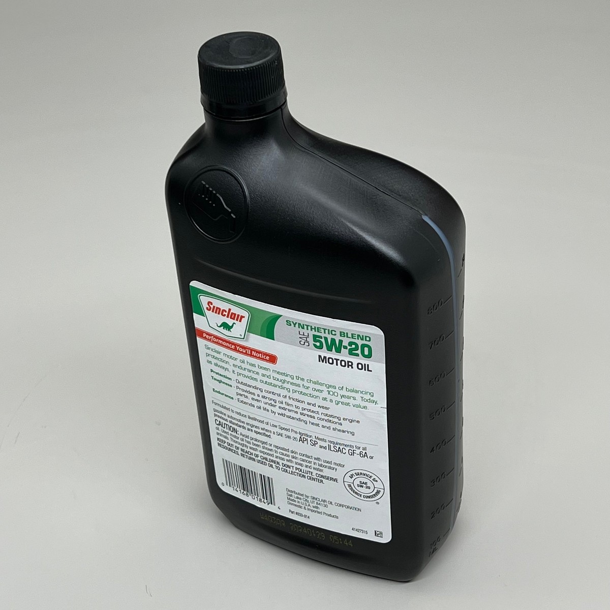 ZA@ Sinclair 5W-20 Synthetic Blend Motor Oil 1qt | 6 Pack