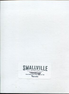 Smallville Staffel 5 ''''Dreiecke'''' ungeschnittenes Mini-Pressblatt Ltd/199