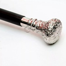 Victorian Knob Handle Black Wood Walking Cane 37" For Grandpa/Male/Adult Unisex