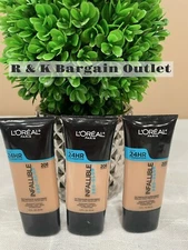 L’Oreal Paris Infallible Pro-Glow Foundation 208 Sun Beige 1oz Ea ~ Lot Of 3 Pcs