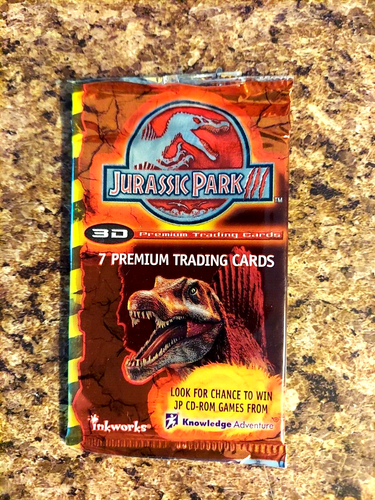 JURASSIC PARK lll COMPLETE TRADING CARD SET 72 CARDS 3D VIEWER PROMOS & WRAPPER - Picture 5 of 8