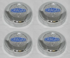 4 CAP DEAL CRAGAR S/S CHROME BLUE WHEEL RIM CENTER CAPS 09090 / 06060 SET NEW
