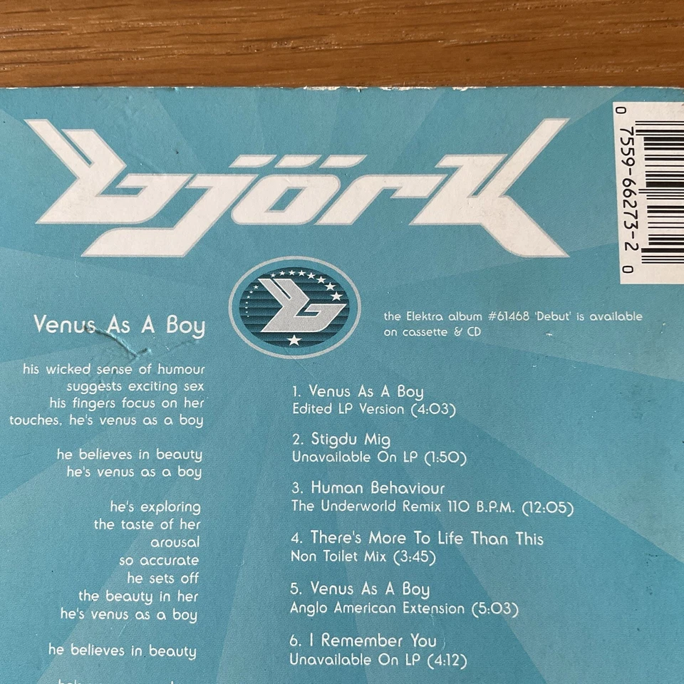 BJORK CD Venus As A Boy US American Import Elektra 66273-2 Digipak - Image 4 of 4