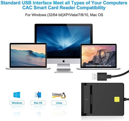 USB 2.0 Chipkartenleser Personalausweis Lesegerät Kartenleser für SIM ID Card - Bild 3 von 17