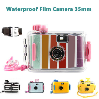 Vintage Retro Waterproof 35mm Reusable Film Camera With 2X CN200 135 Color  Film