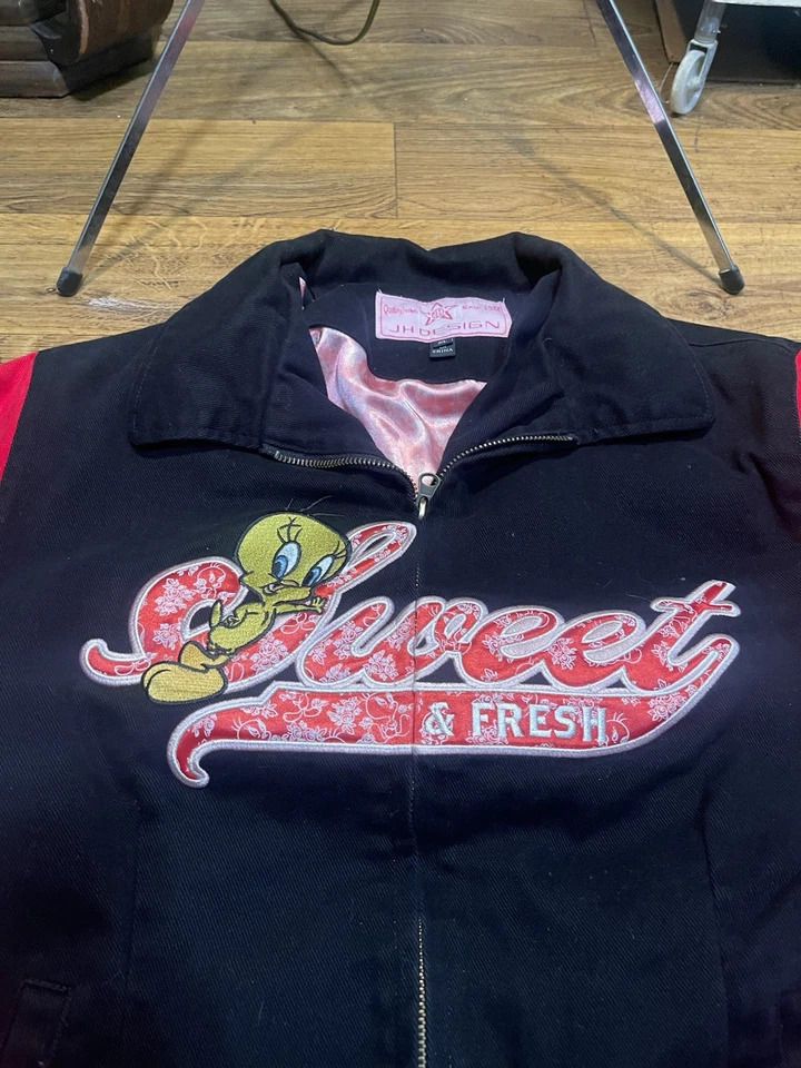 Vintage JH Designs Tweety Bird Women’s Jacket Lined Sweet And Fresh Embroidered - Image 4 of 4