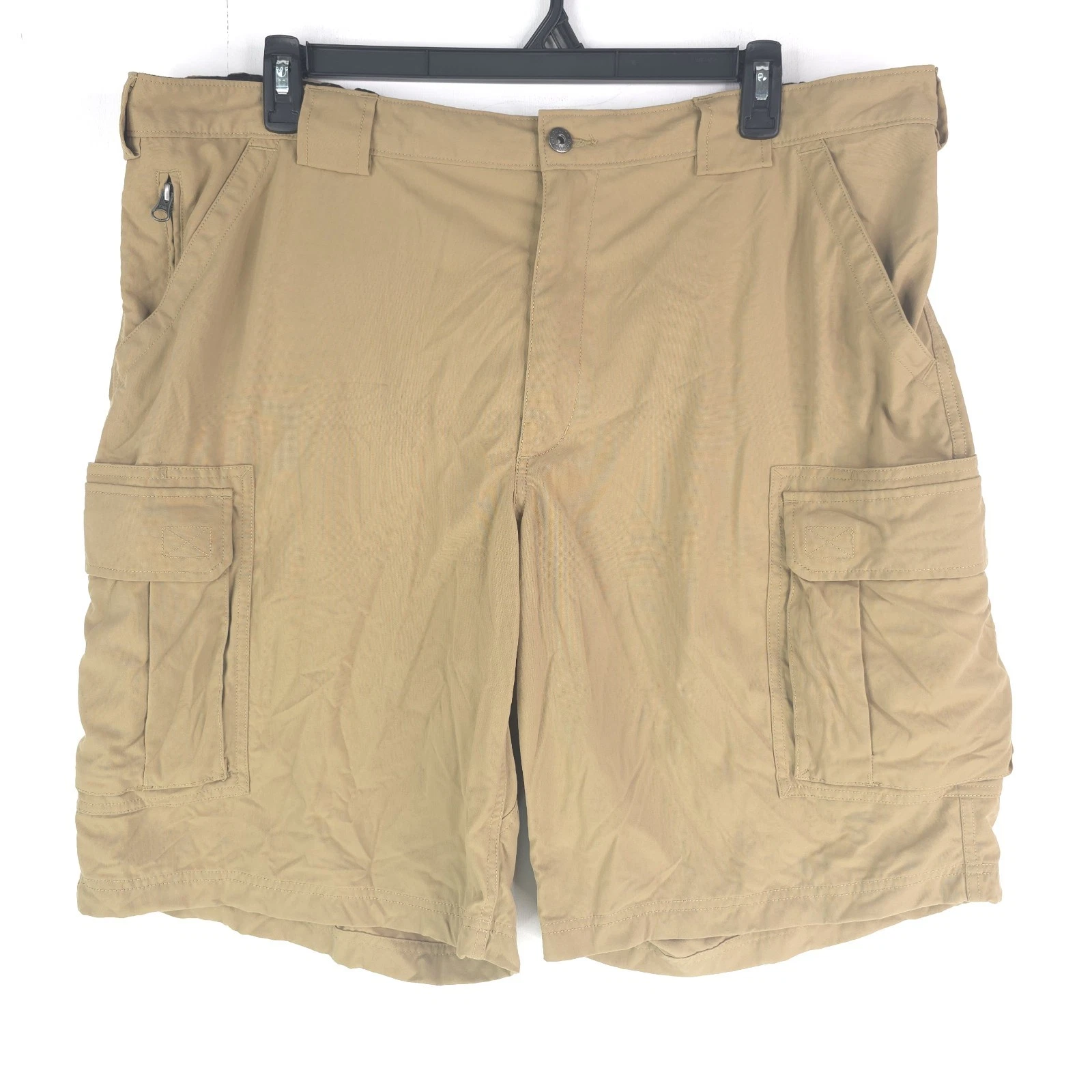 Duluth Trading Dry On The Fly Men 2XL 11" Cargo Shorts Camel Nylon Quick Dry