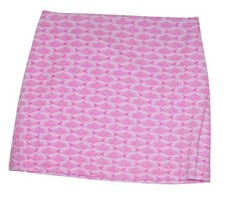 Vineyard Vines Pink White Fish Print 100 Cotton Short Women s Skirt SZ 4 271