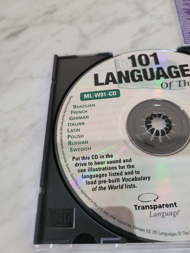 101 LANGUAGES OF THE WORLD WINDOWS / MACINTOSH CD-ROM - TRANSPARENT LANGUAGE A* - Picture 8 of 15